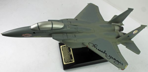 Boeing F-15 Eagle Display Signed By Brig. General Chuck Yeager (PSA/DNA Guaranteed)