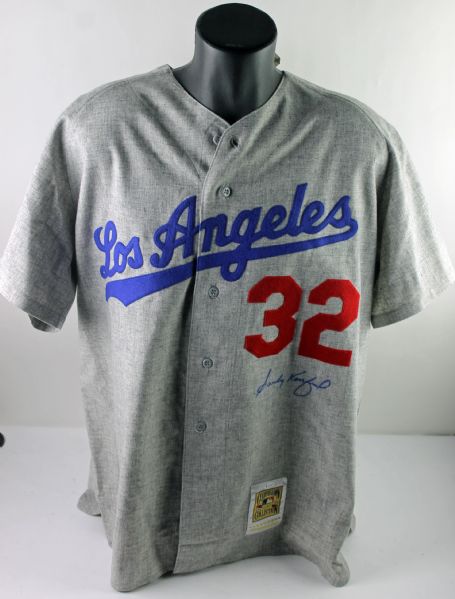 Sandy Koufax Signed 1963 World Series Champion Dodgers Mitchell & Ness Jersey (Online Authentics & PSA/DNA Guaranteed)