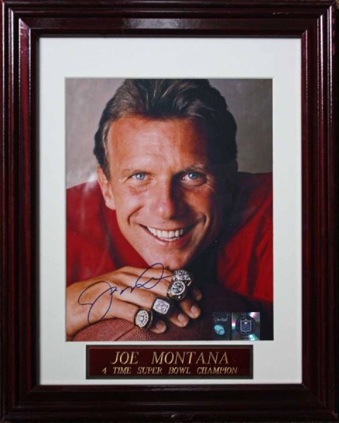 Joe Montana Signed "Rings" 8" x 10" Photo (Montana Holo)