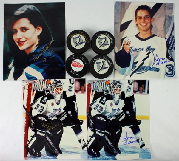 Hockey Grab Bag: Lot of Eight (8) Signed Hockey Items w/ Gordie Howe & Manon Rheaume (PSA/DNA Guarantee)