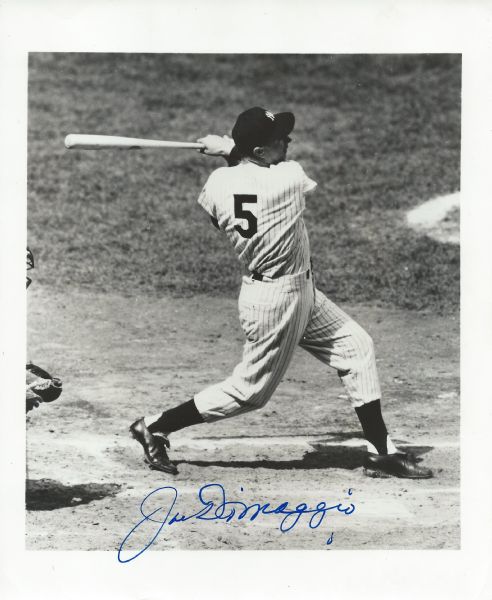 Joe DiMaggio Signed 8" x 10" Black & White Photo (PSA/DNA Guarantee)
