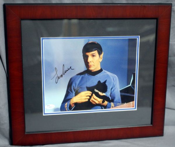 Star Trek: Leonard Nimoy Signed & Framed 8" x 10" Color Photo (JSA)