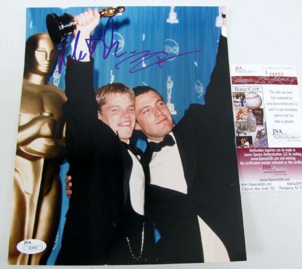 Matt Damon & Ben Affleck Signed 8" x 10" Color Photo (JSA)