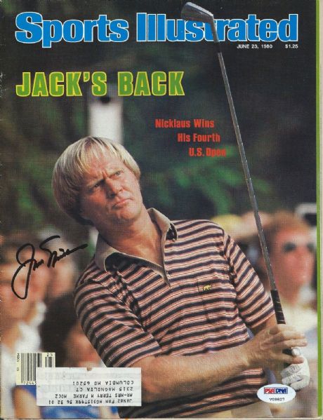 Jack Nicklaus Signed Sports 1980 Illustrated Magazine (PSA/DNA)