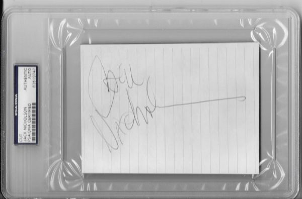 Jack Nicholson Vintage Encapsulated Signature (PSA/DNA Encapsulated)