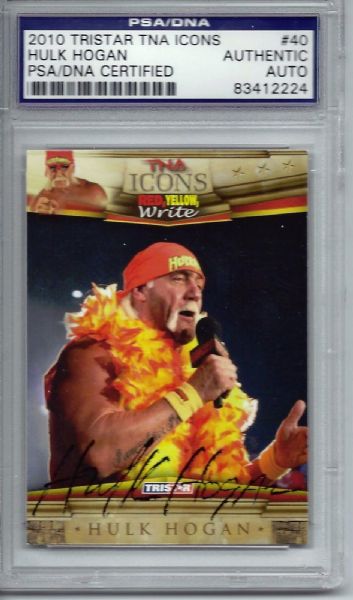 Hulk Hogan Signed 2010 Tristar TNA Icons Playing Card (PSA/DNA Encapsulated)