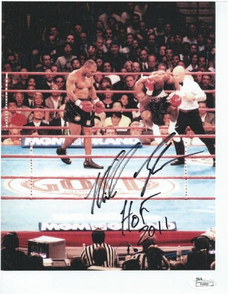 Mike Tyson Signed 8" x 10" w/ "HOF 2011" Inscription (JSA)