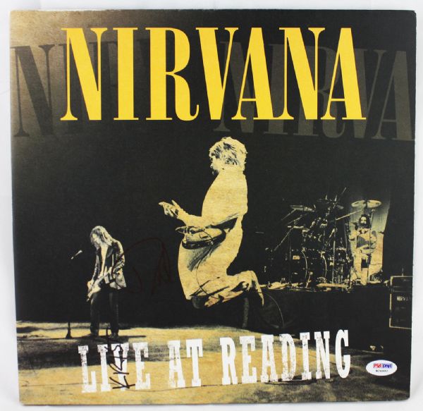 Nirvana: David Grohl & Krist Novoselic Signed "Live at Reading" Record Album (PSA/DNA)