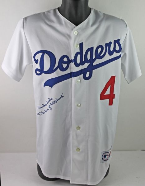 Duke Snider Signed Dodgers Jersey with "Duke of Flatbush" Inscription (JSA)
