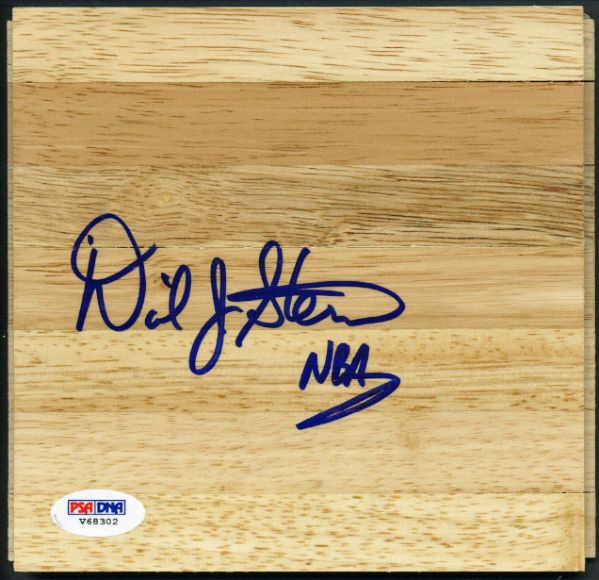 NBA Commissioner David Stern Signed Floor Board Piece (PSA/DNA)