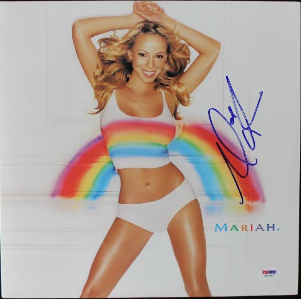 Mariah Carey Signed "Rainbow" Record Cover - (PSA/DNA)