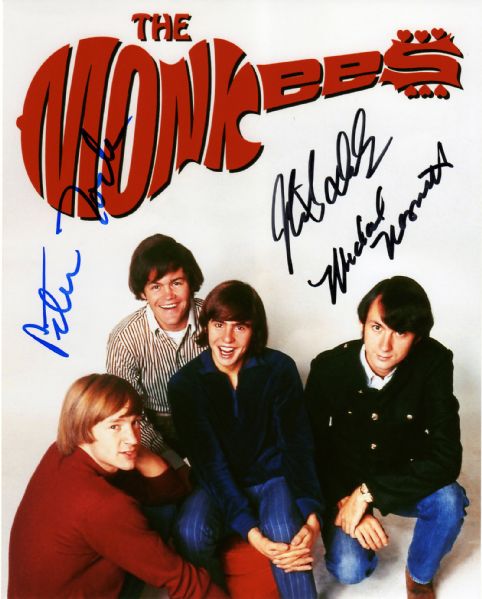 The Monkees Band Signed 8" x 10" Color Photo (3 Sigs) w/Signing Proof & Tickets (PSA/JSA Guaranteed)(Pose #2)