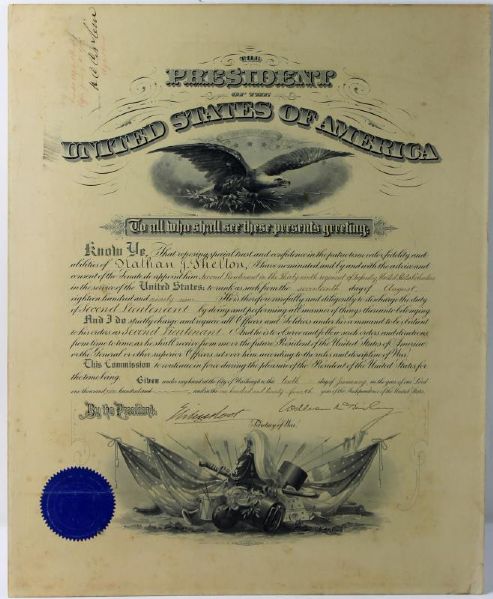 William McKinley Signed Presidential Appointment (PSA/DNA)