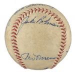 1953 World Series: Brooklyn Dodgers & New York Yankees Multi-Signed Game-Used OAL Baseball w/ Robinson & Mantle! (PSA/DNA)