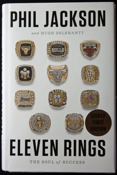 Kobe Bryant & Phil Jackson Signed "Eleven Rings" Phil Jackson 1st Ed Hardcover Book (DC Sports)