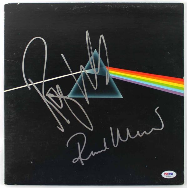 Pink Floyd: Roger Waters & Richard Wright Signed "Dark Side of the Moon" Album w/Signing Pic (PSA/DNA)