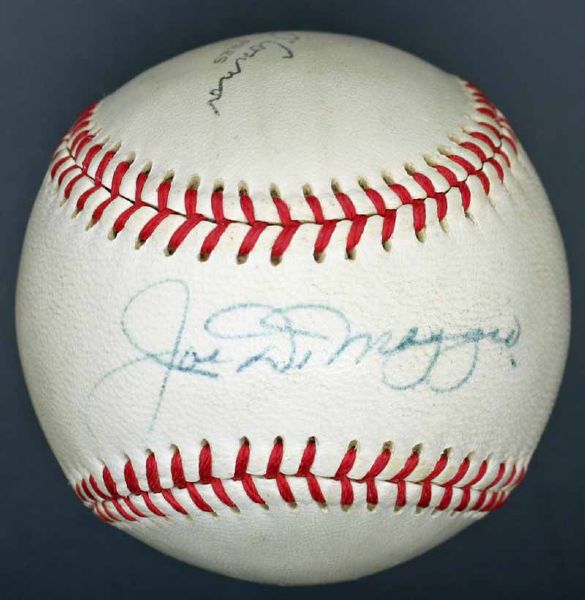 Ultra-Rare Joe DiMaggio Vintage Signed Pacific Coast League Baseball (PSA/DNA)
