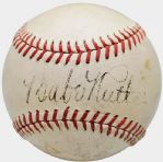 Babe Ruth Single Signed ONL Baseball Graded PSA/DNA 5!