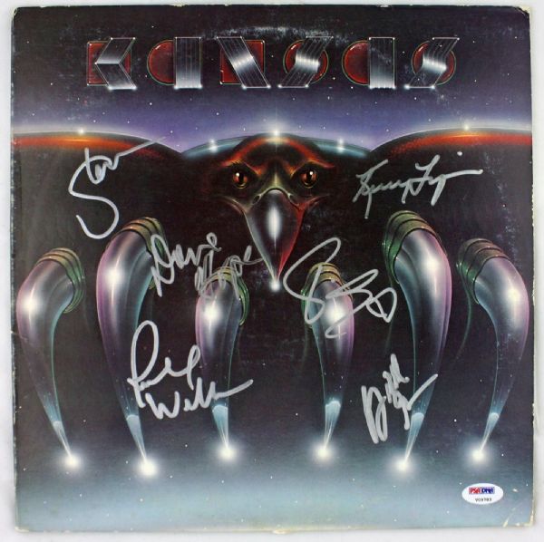 Kansas Near Mint Group Signed Album w/ 6 Signatures! (PSA/DNA)
