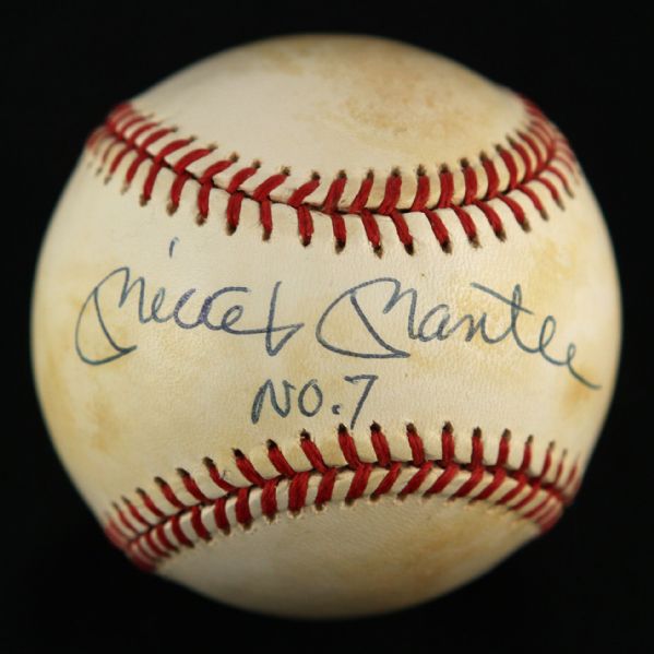 Mickey Mantle Signed OAL Baseball w/ "No. 7" Inscription! (Upper Deck)