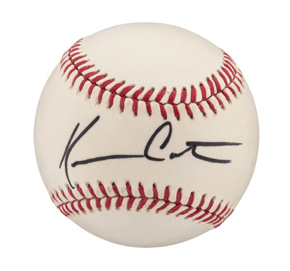 Kevin Costner Signed Field of Dreams Era OAL Bobby Brown Baseball (PSA/JSA Guaranteed)