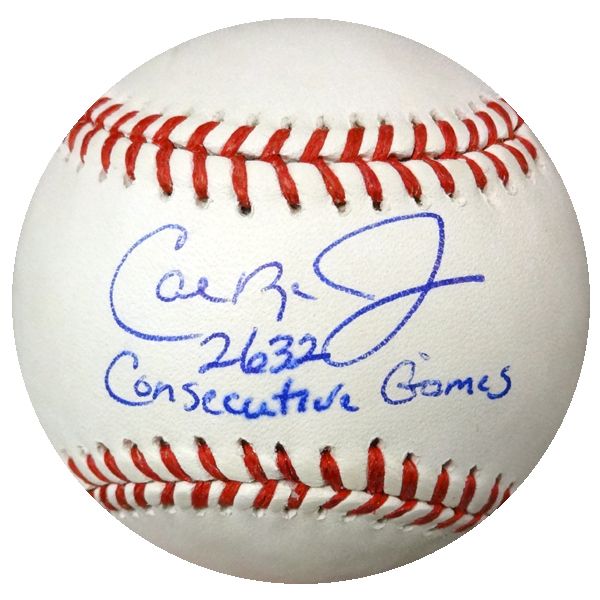 Cal Ripken Jr. Signed OML Baseball w/ 2632 Consecutive Games Inscription! (PSA/DNA)