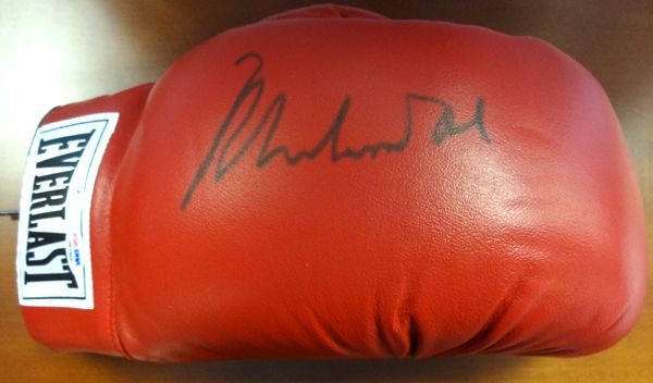 Muhammad Ali Signed Red Everlast Boxing Glove w/ MASSIVE Signature! (PSA/DNA)