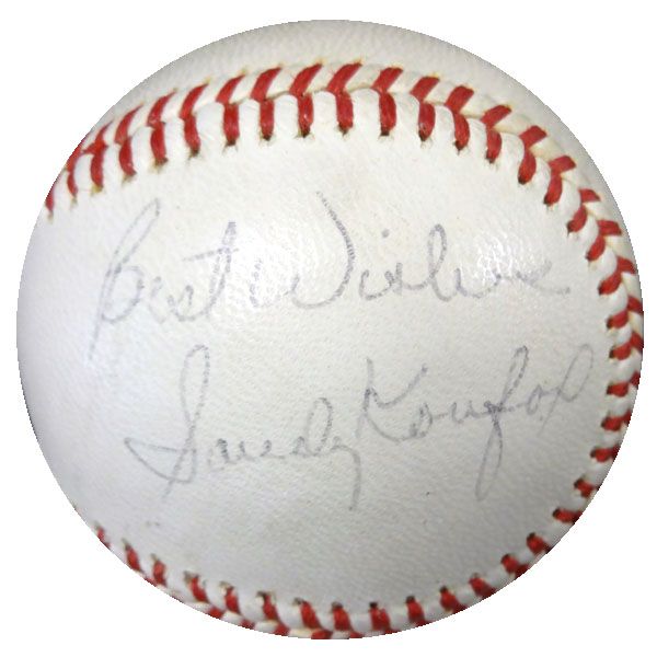 Stunning Vintage Sandy Koufax Signed ONL Giles Baseball (PSA/DNA)