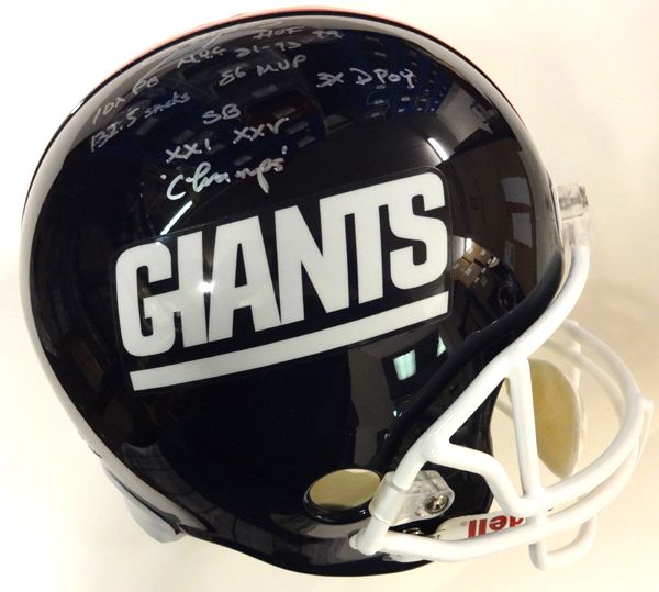 Lawrence Taylor Signed New York Giants Full Sized Helmet w/ 6 Unique Inscriptions! (PSA/DNA)
