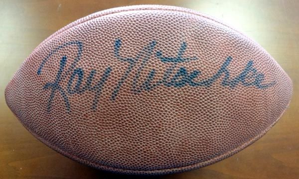Ray Nitschke Rare Single Signed Official NFL Super Bowl XXVIII Football (PSA/DNA)