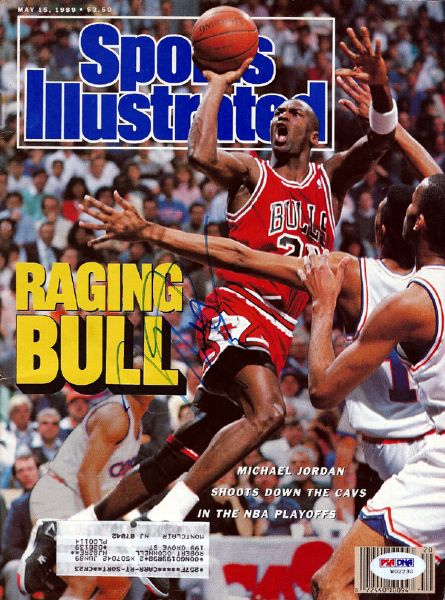 Michael Jordan Vintage Signed 1989 Sports Illustrated Magazine (PSA/DNA)