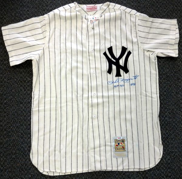 Phil Rizzuto Rare Signed Cooperstown Collection Jersey w/ "HOF 1950 #10" Inscription (PSA/DNA)