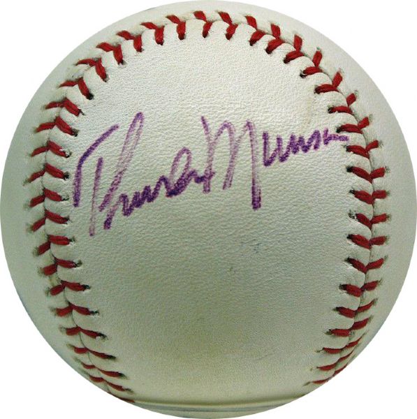 Thurman Munson Exceptional Single Signed Baseball (JSA)