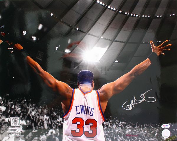 Patrick Ewing Signed Oversized 16" x 20" MSG Photo (PSA/DNA)