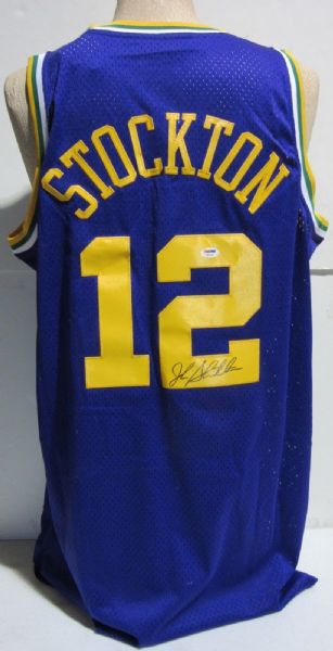 John Stockton Signed Utah Jazz Jersey (PSA/DNA)