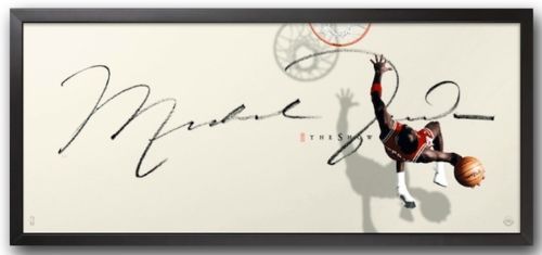 Michael Jordan Limited Edition 46" x 20" Signature Display (Upper Deck)