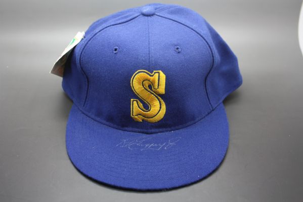 Ken Griffey Jr. Signed Seattle Mariners Rookie-Era Baseball Hat (PSA/JSA Guaranteed)