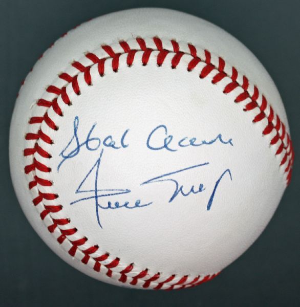 Willie Mays, Hank Aaron & Stan Musial Signed Near-Mint OAL Baseball (PSA/JSA Guaranteed)