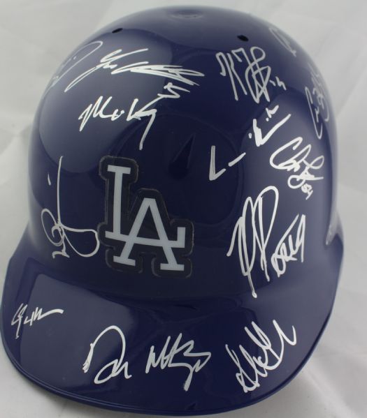 2014 Los Angeles Dodgers Team Signed Full Size Batting Helmet (PSA/JSA Guaranteed)
