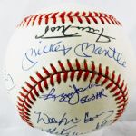 Original 11: Impressive 500 Home Run Kings Multi-Signed OAL Baseball w/ Mantle, Williams, Mays, Aaron & Others (JSA)