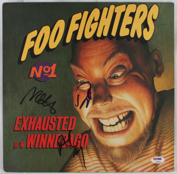 Foo Fighters Rare Group Signed Debut Single Album with Original Lineup! (PSA/DNA)