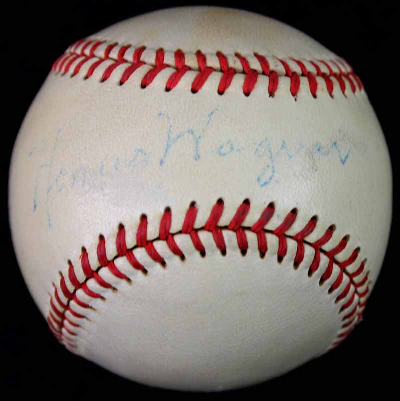 Lot Detail - Honus Wagner High Grade 5.5 Single Signed ONL Frick ...