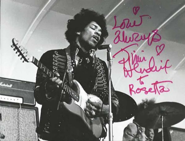 Jimi Hendrix Signed 8" x 10" On-Stage Black & White Original Photo Graded MINT 9, The Highest Graded Hendrix Photo To Ever Surface! (PSA/DNA & Tracks)