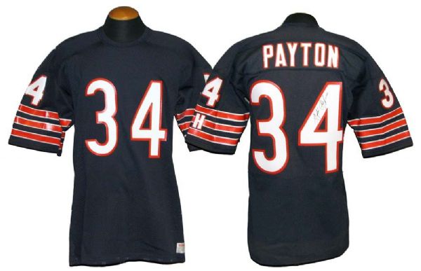 C. 1985 Super Bowl Champion Walter Payton Signed & Game Used Chicago Bears Jersey Graded 7 (Mears & PSA/DNA)