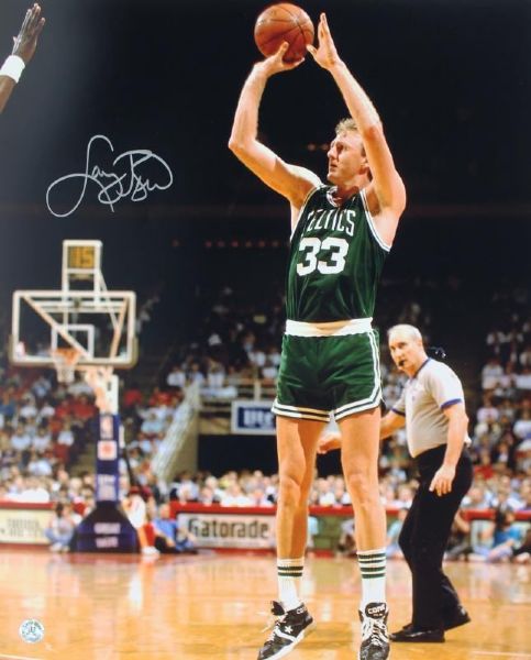 Lot Detail Larry Bird Signed X Color Photo Bird Holo