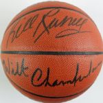 Wilt Chamberlain & Bill Russell Dual Signed NBA Leather Game Model Basketball (JSA)