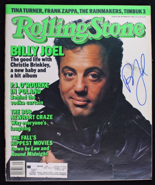 Billy Joel Signed 1986 Rolling Stone Magazine (PSA/JSA Guaranteed)