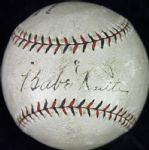 Circa 1927 Babe Ruth Impressive Signed ONL Baseball (PSA/DNA)