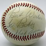 Vintage Playing-Era Hank Aaron Signed ONL Baseball (PSA/DNA)