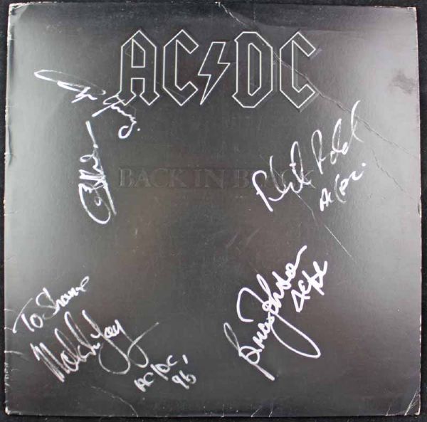 AC/DC RARE Complete Group Signed "Back In Black" Record Album (REAL/Epperson)